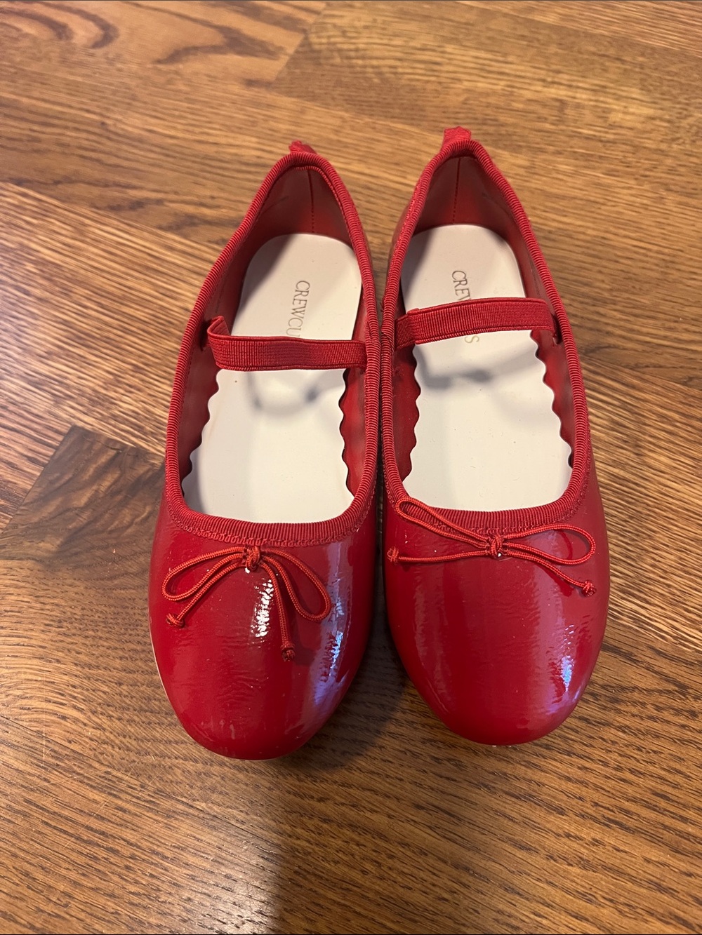 Crewcuts Red Patent Mary Jane Flats with Bow Accent